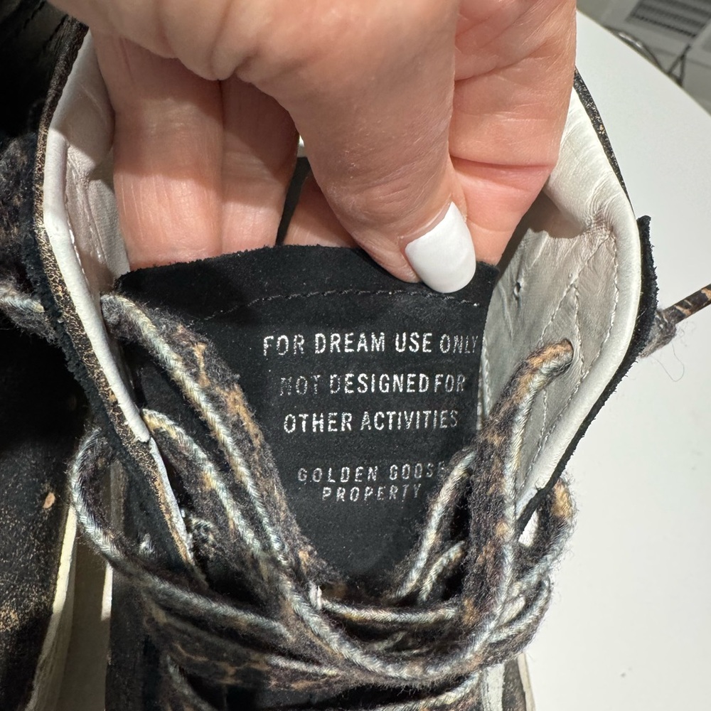 Golden Goose mid top Sneakers with Leopard Print Laces. - Picture 8 of 10